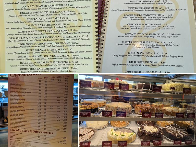 The Cheesecake Factory Menu