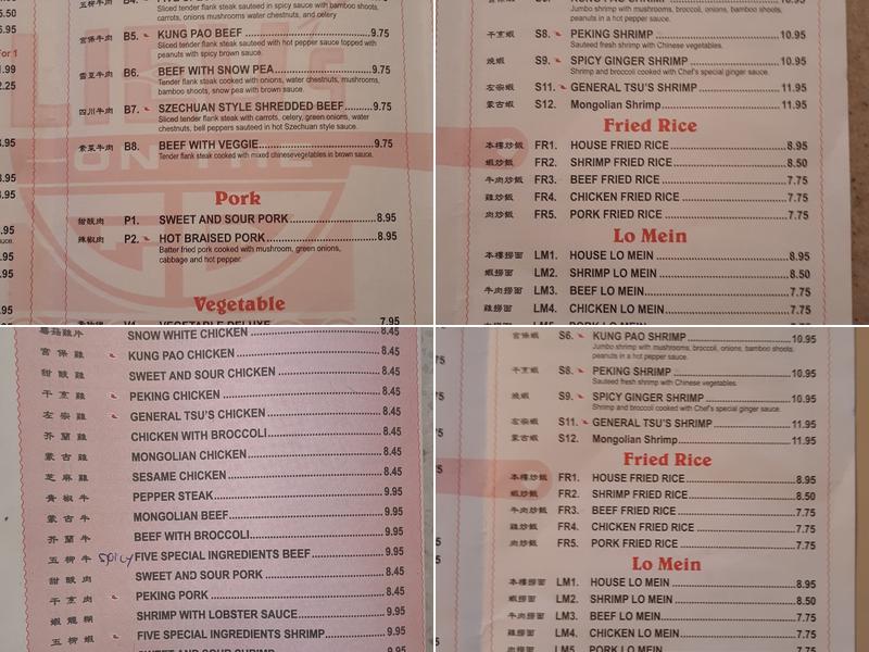 Lieu’s on the Go Menu