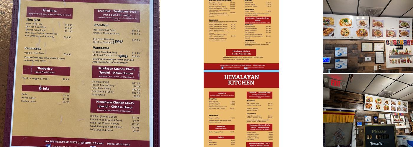 Himalayan Kitchen Menu