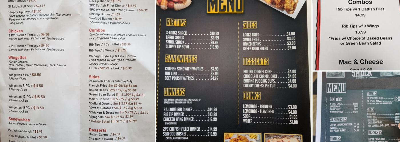 Boonie Mac Shack Menu