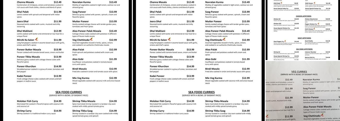 Biryani Kitchen Menu