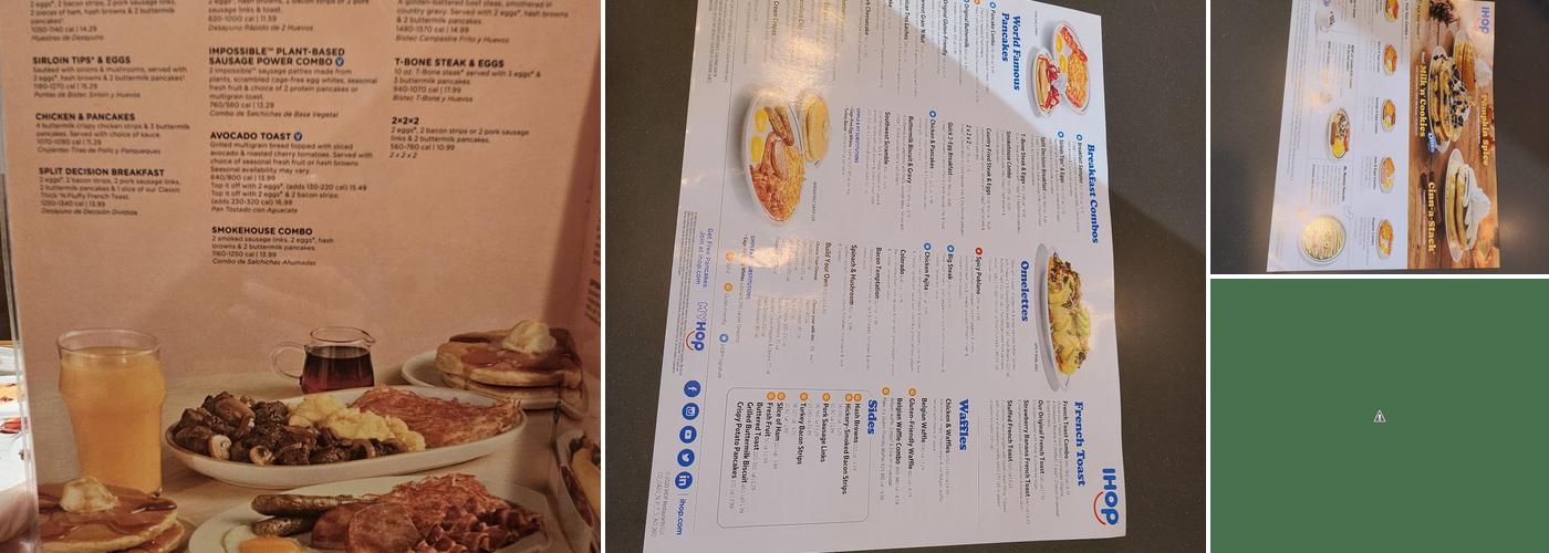 IHOP Menu