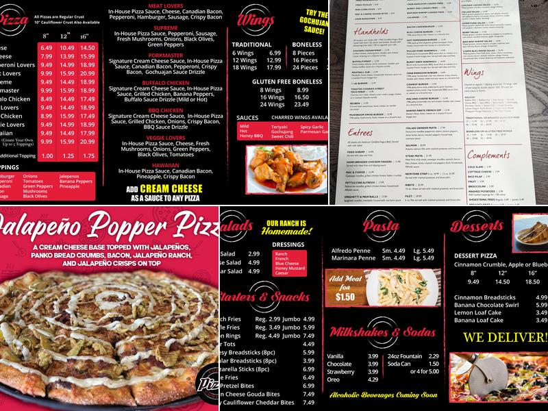 Copps Pizza Sports Bar & Grill Menu