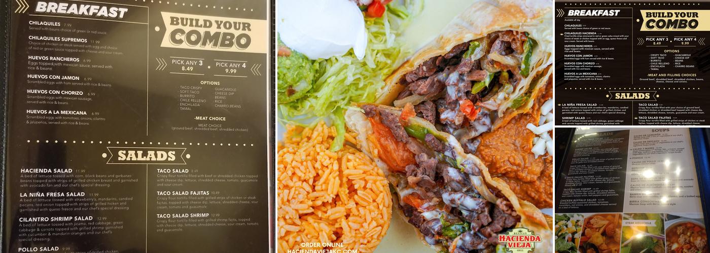 Hacienda Vieja Mexican Grill Menu