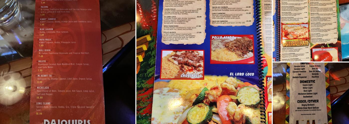 El Lorito Mexican Grill Menu