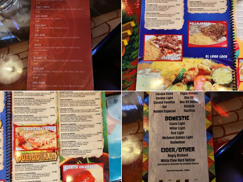 El Lorito Mexican Grill Menu
