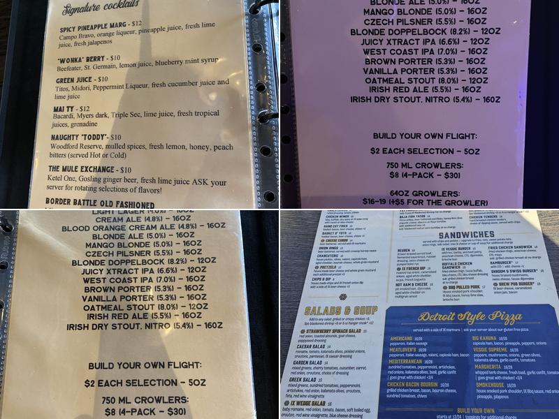 Iron Exchange Menu