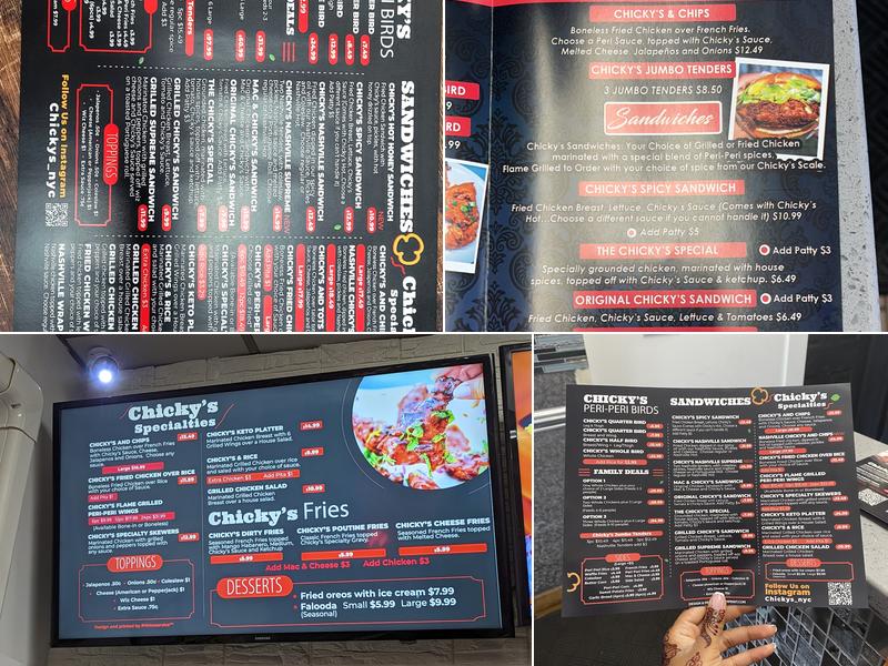 Chicky's Menu