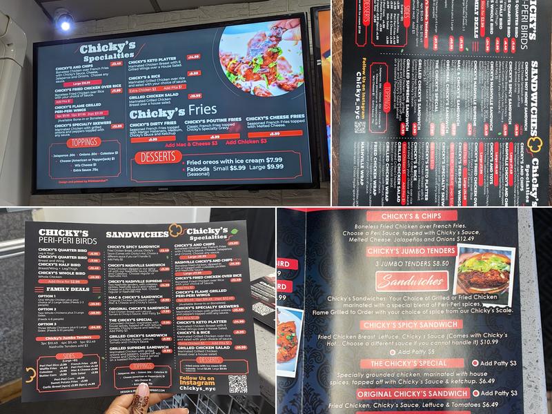 Chicky's Menu