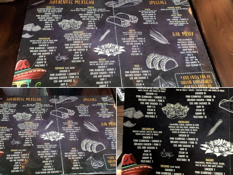 Cabo Mexican Grill & Bar Menu