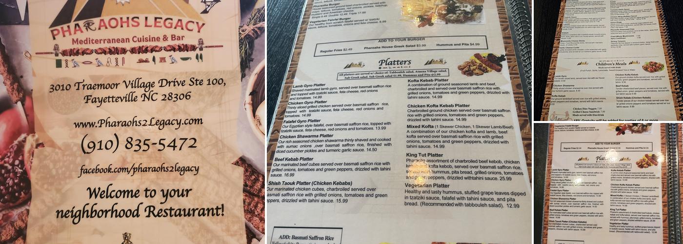 Pharaohs Legacy Menu