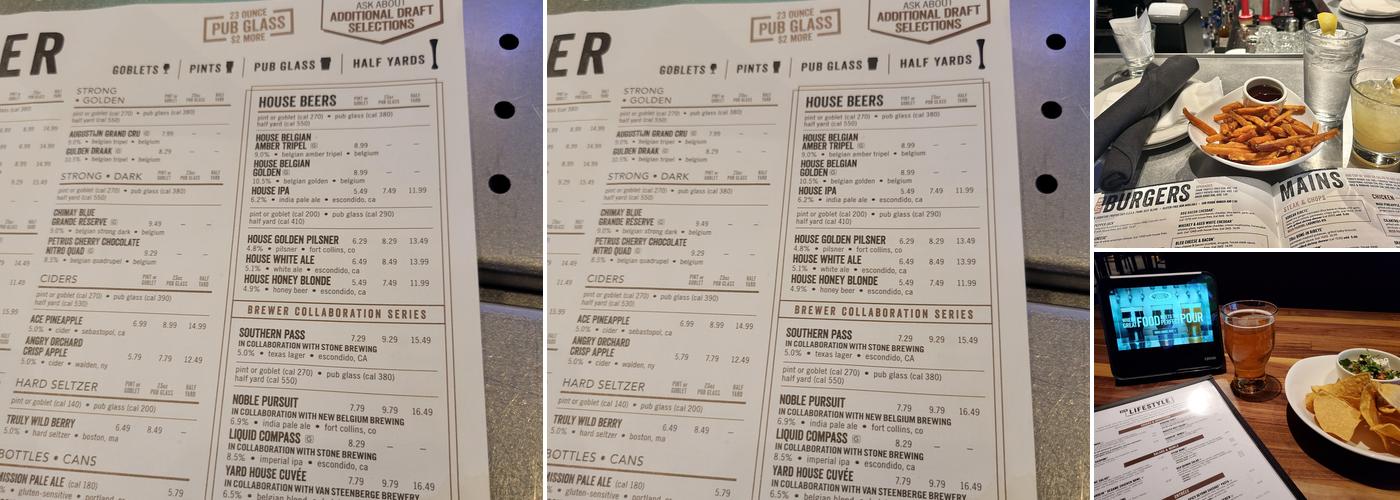 Yard House Menu