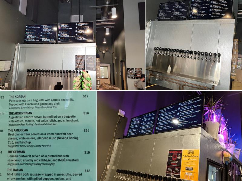 IMBĪB Taproom- Sparks Menu