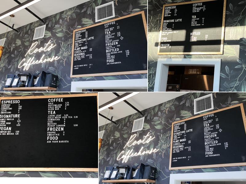 Roots Coffeehouse Menu