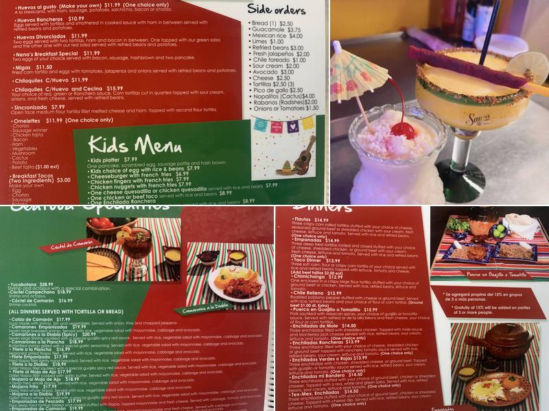 Nena’s Cazuelas & Bar Menu