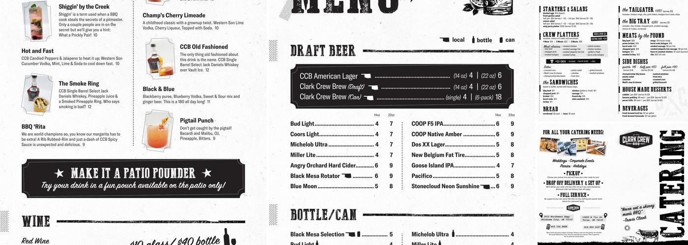 Clark Crew BBQ Menu