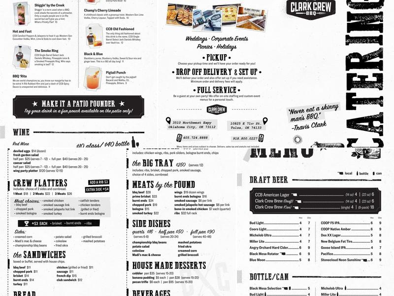 Clark Crew BBQ Menu