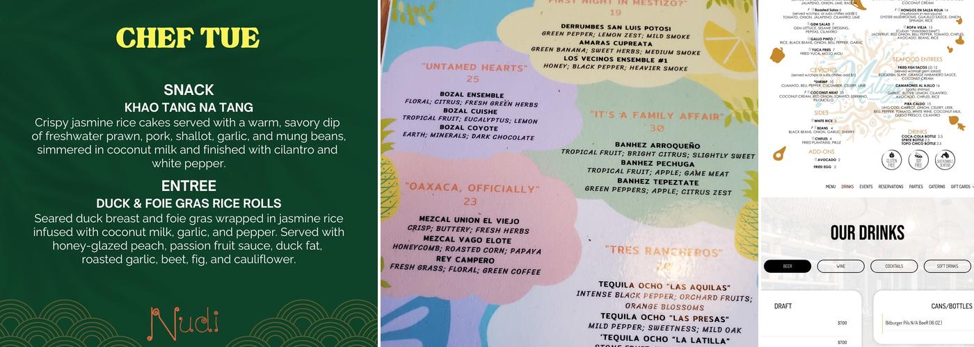 Mestizo Menu