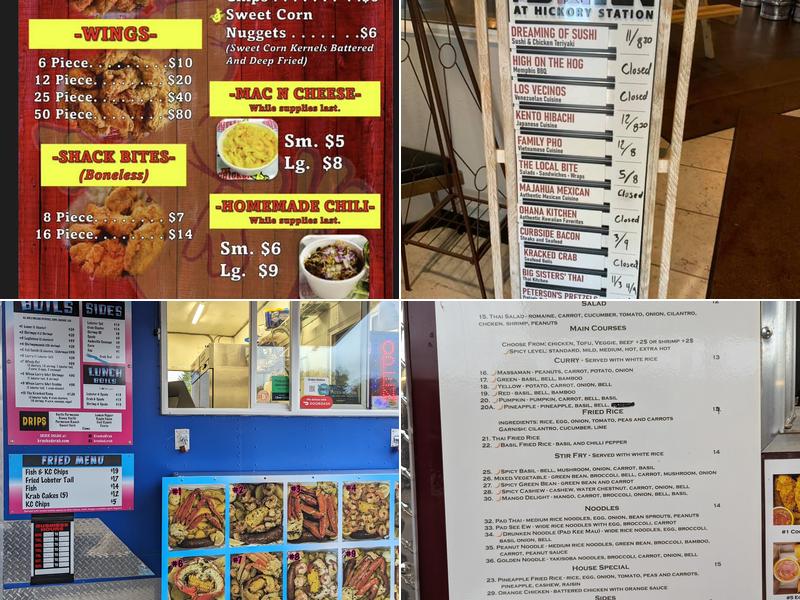 The Barn at Hickory Station Menu