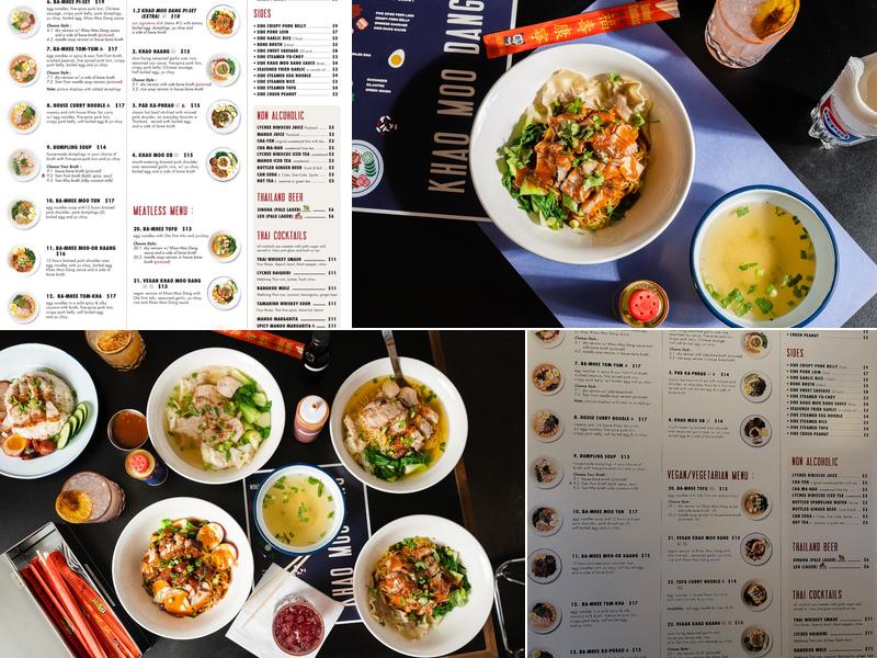 Khao Moo Dang Menu
