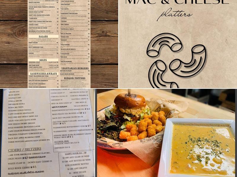 Craft Burger Bar Menu