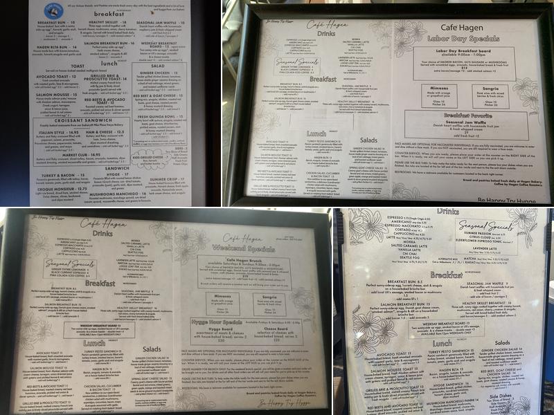 Café Hagen Modern Scandinavian Café Menu