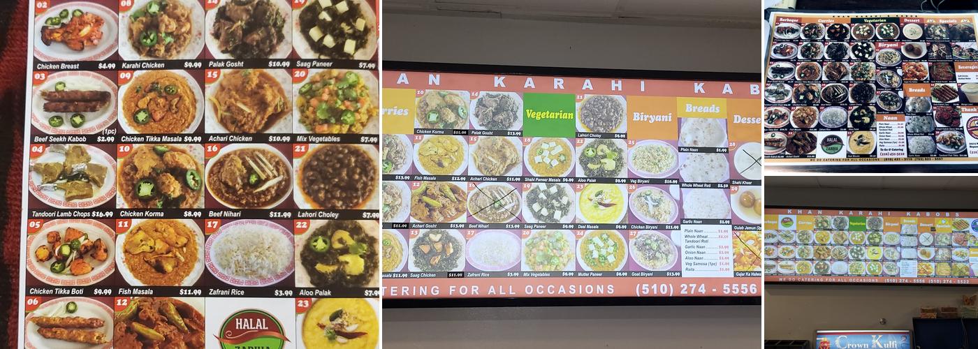 Khan Karahi Kabobs Menu