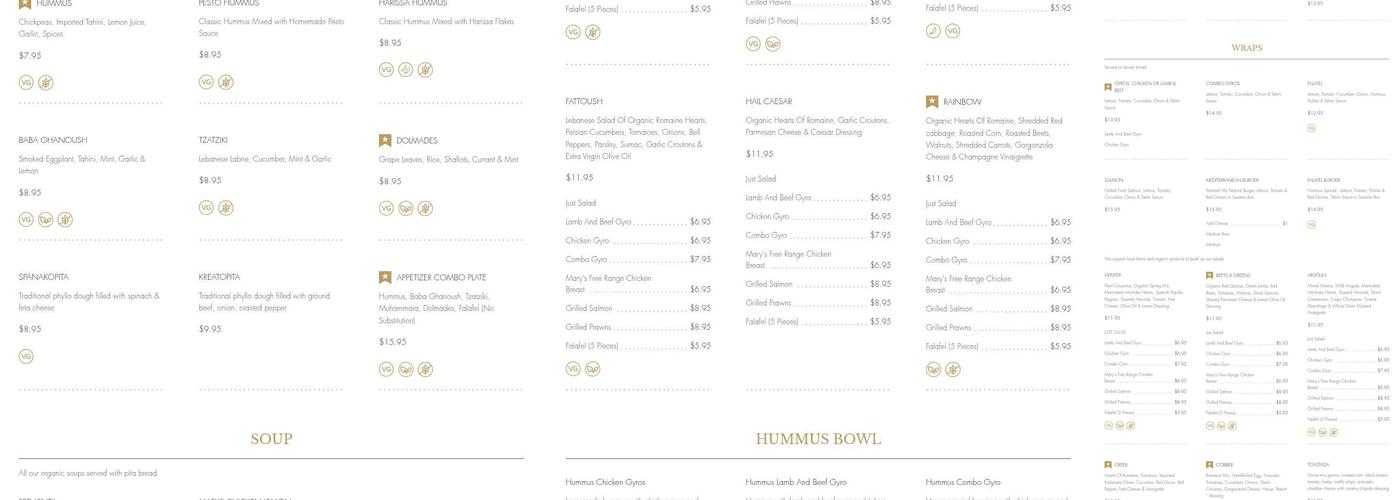 Mediterranean Kitchen Burlingame Menu