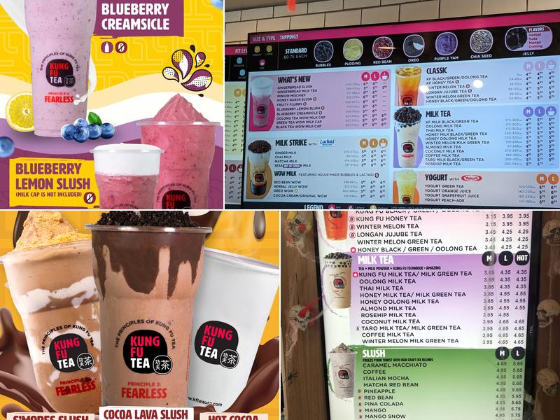 kung fu tea Menu