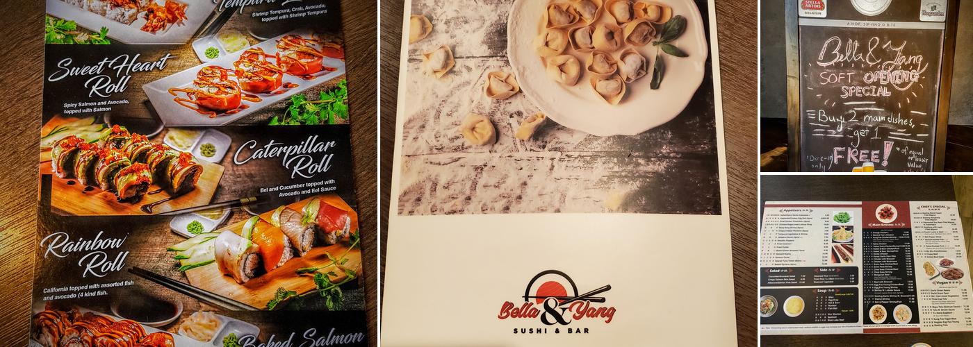 Bella & Yang Menu