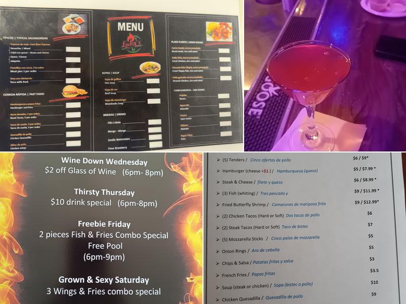 Lucky's Bar & Grille Menu