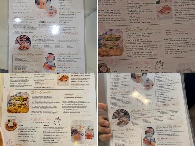 Cafe Lola Menu