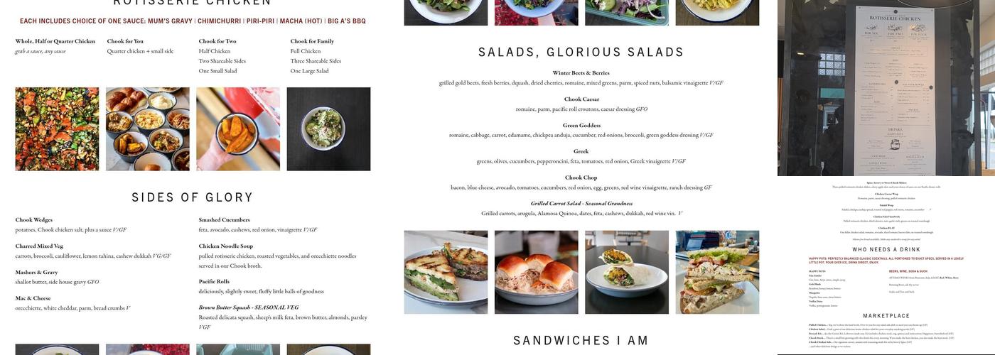 Chook Menu