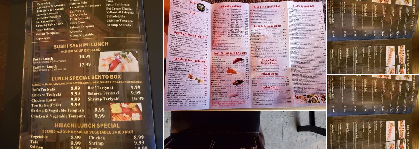 Masa Sushi Hibachi Steakhouse and Seafood Menu