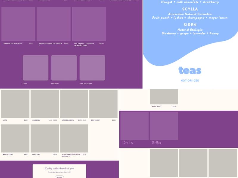 Mythical Coffee Menu