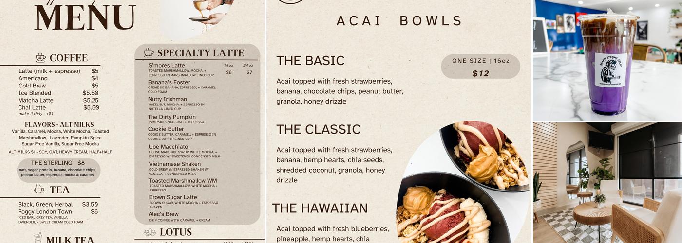 TASA Coffee + Cafe Menu