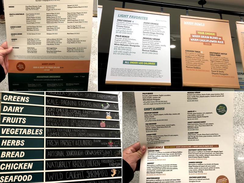 Chopt Creative Salad Co. Menu