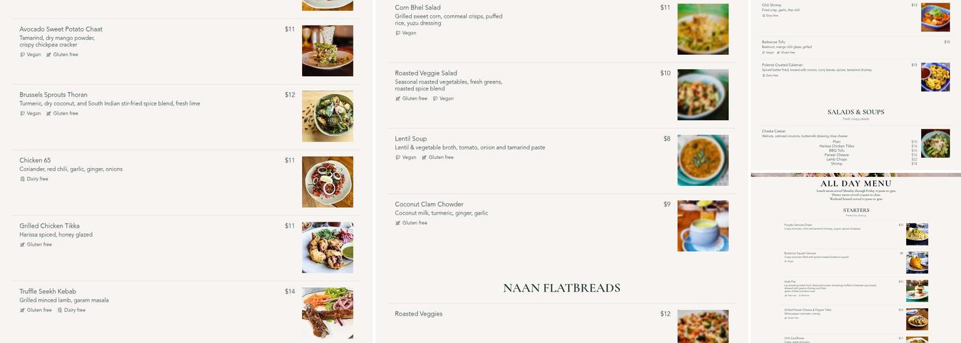 Chaska Menu