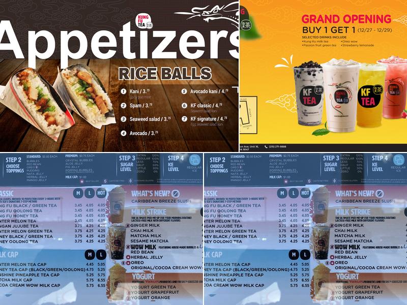 Kung Fu Tea Menu