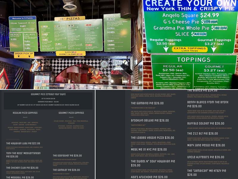 Biggies Pizza 5 Points Riverside Menu