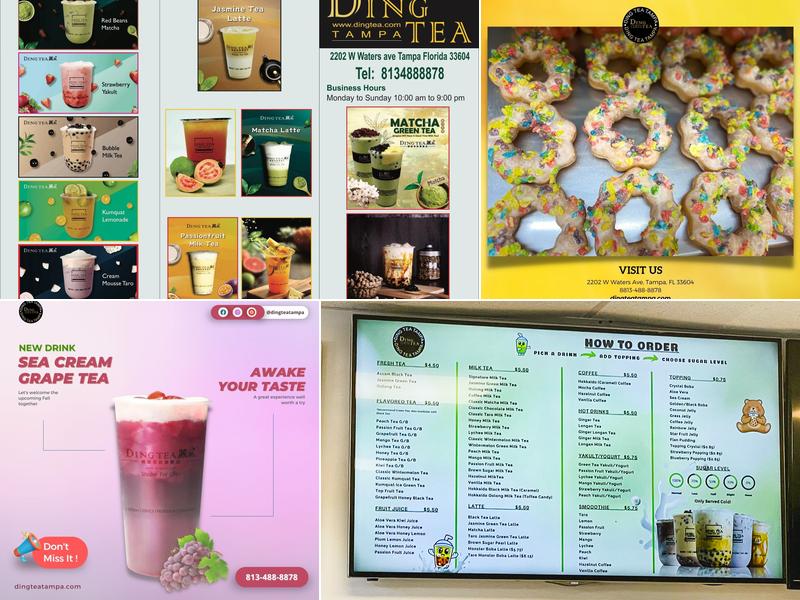 Ding Tea Tampa Menu