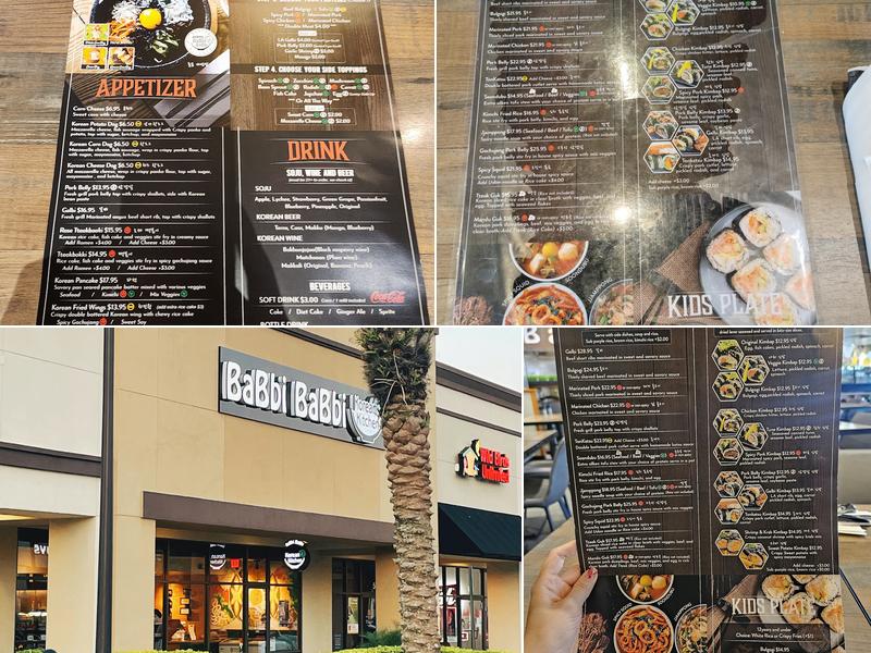 BaBbi BaBbi Korean Kitchen | Dr. phillips Menu