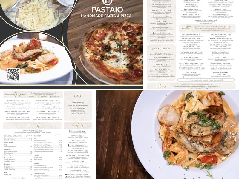 Pastaio Handmade Pasta•Pizza Menu