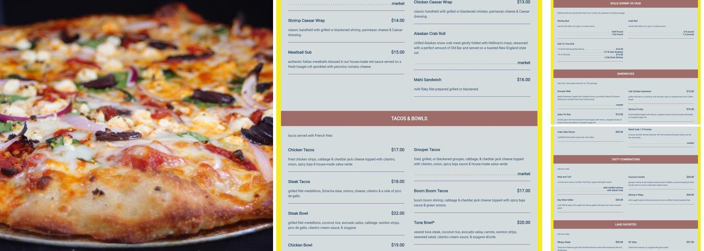 The Salty Crab Bar & Grill North Beach Menu