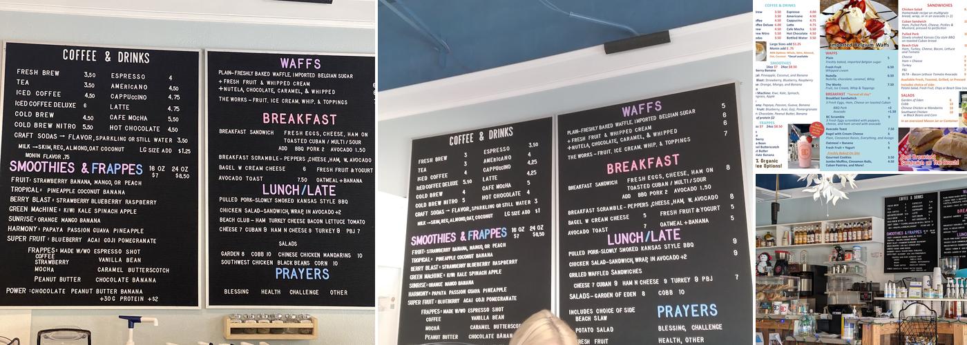 Blessed Cup Menu