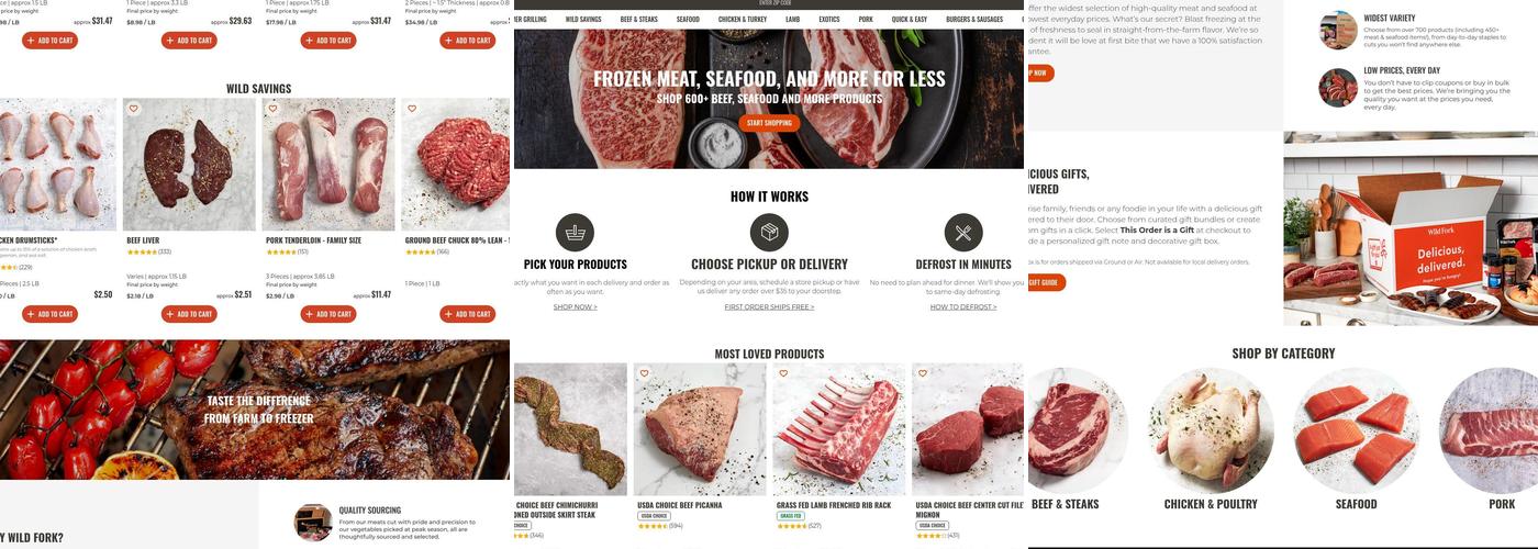 Wild Fork Menu