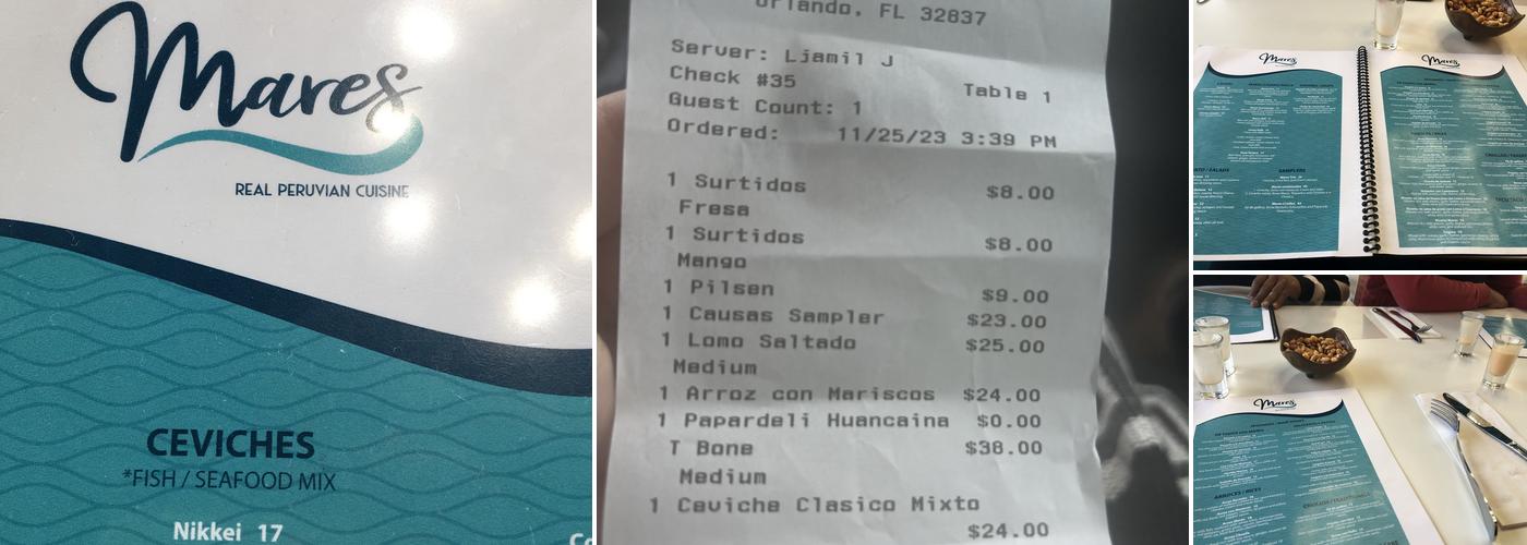 Mares Menu