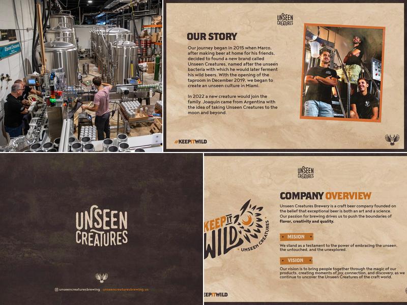 Unseen Creatures Brewing & Blending Menu