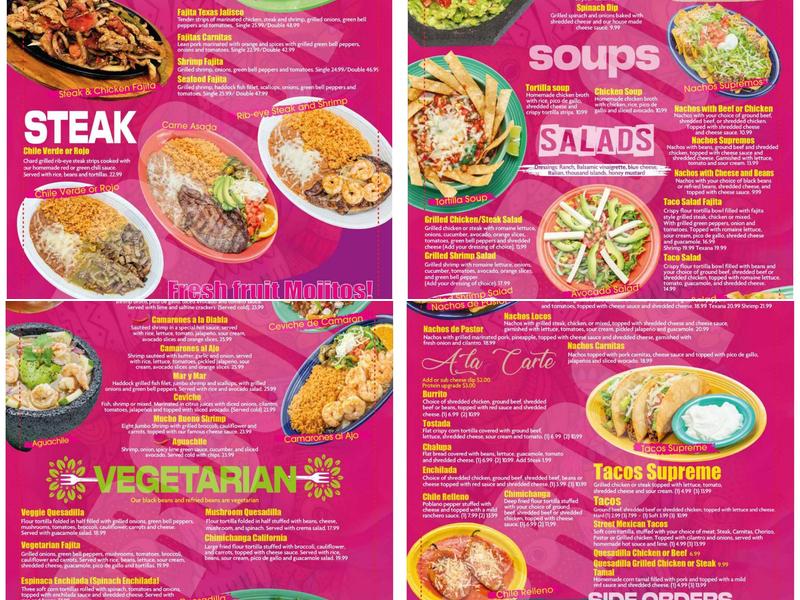Lime Tequila Menu