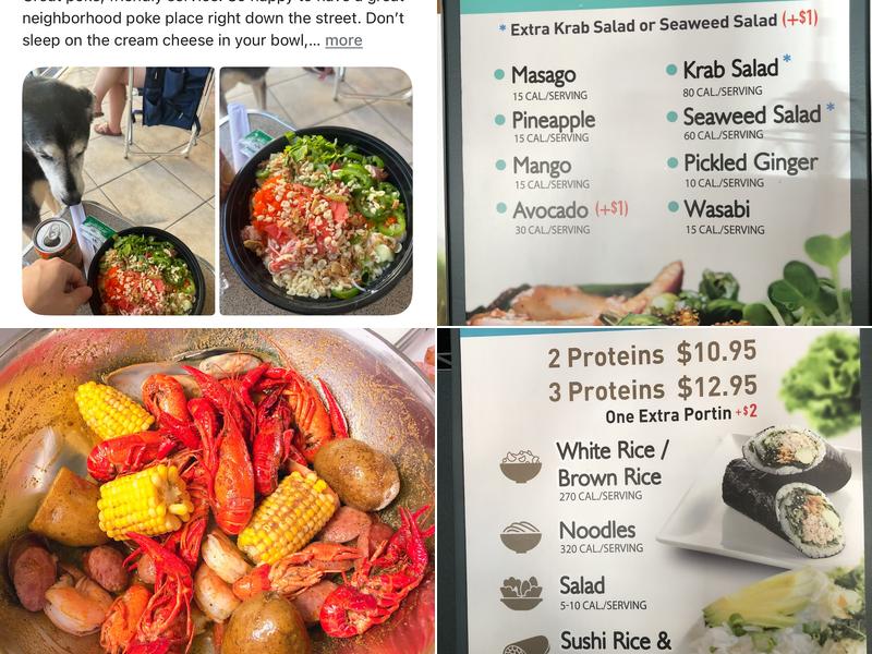 Poké Falls Pasadena Menu